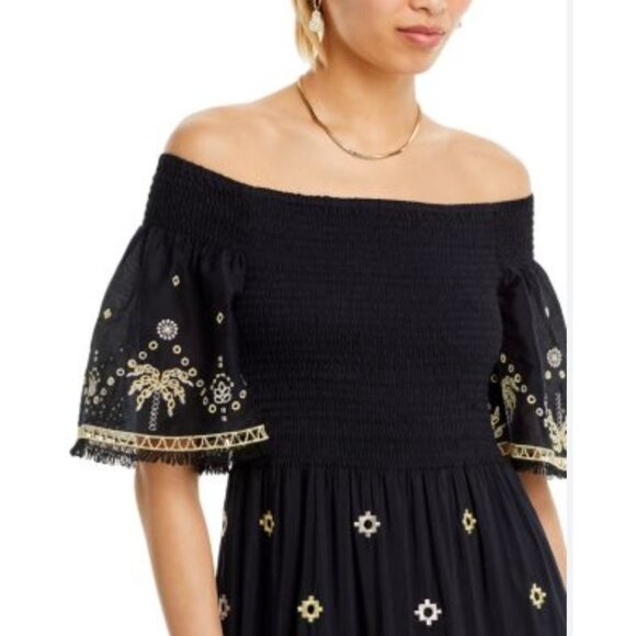 Kobi Halperin $698 Quinn Smocked Off-Shoulder Maxi Dress Size XL - Picture 3 of 5